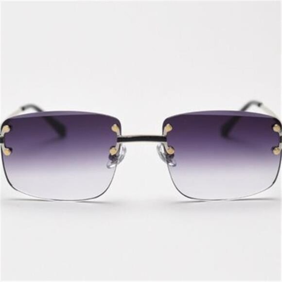 Rimless Gradient Tinted Sunglasses main image 4